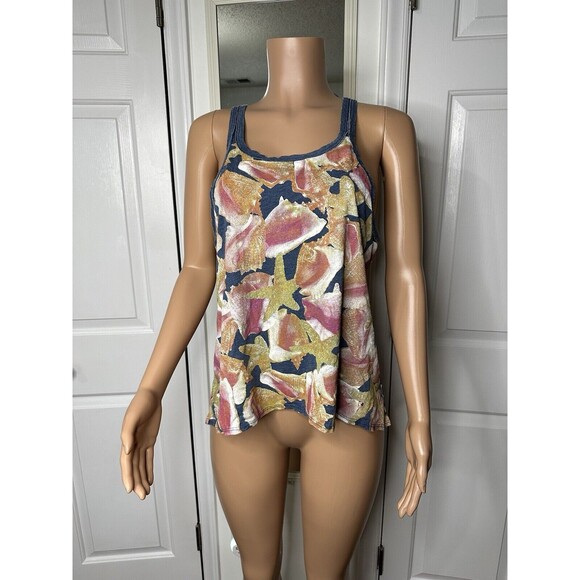 Chaser Seashell Starfish Beach Tank Top Small - Picture 1 of 7